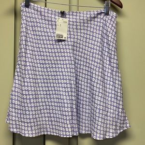 NWT H&M Lavender & White Skater Skirt, Size 10
